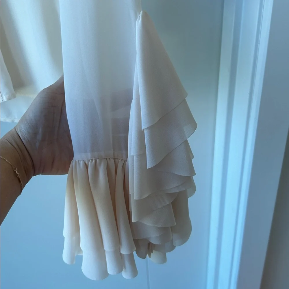 H&M Cream Ruffle Detail Blouse - Picture 7 of 11